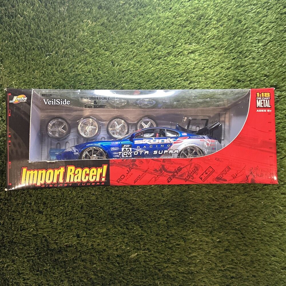 Jada Toys Import Racer! 2003 Toyota Supra 1:18 Blue Diecast Metal Car
